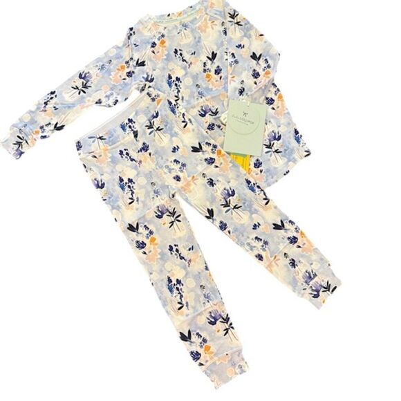 NWT Loulou Lollipop Pajama Set in Ink Floral Size 2T - Picture 1 of 4